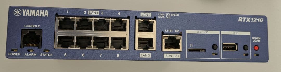 YAMAHA RTX1210 有線LANルーター 動作品