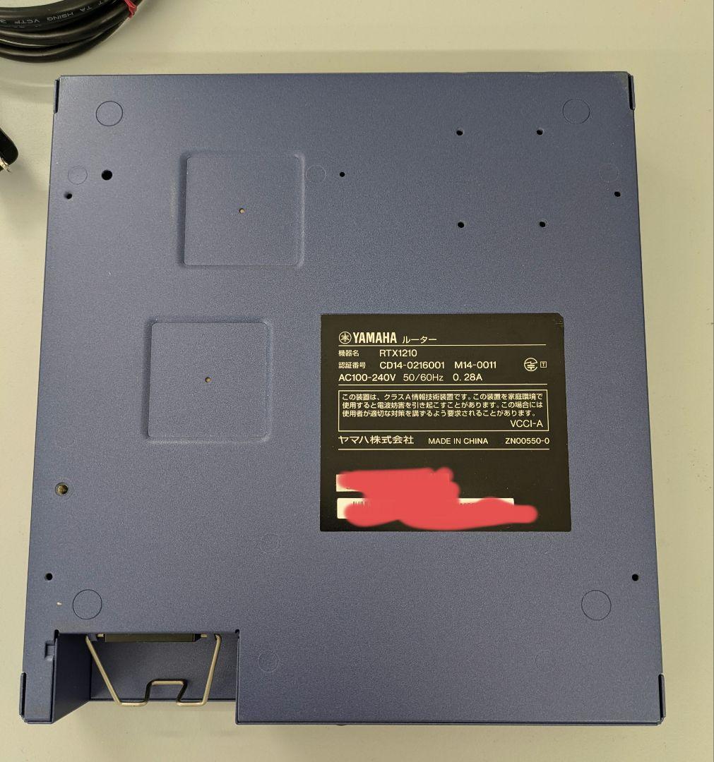 YAMAHA RTX1210 有線LANルーター 動作品