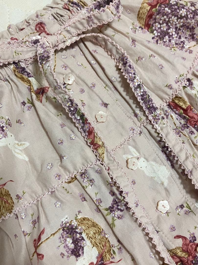 PINK HOUSE わすれな草とうさぎ柄スカート ピンク ピンクハウス