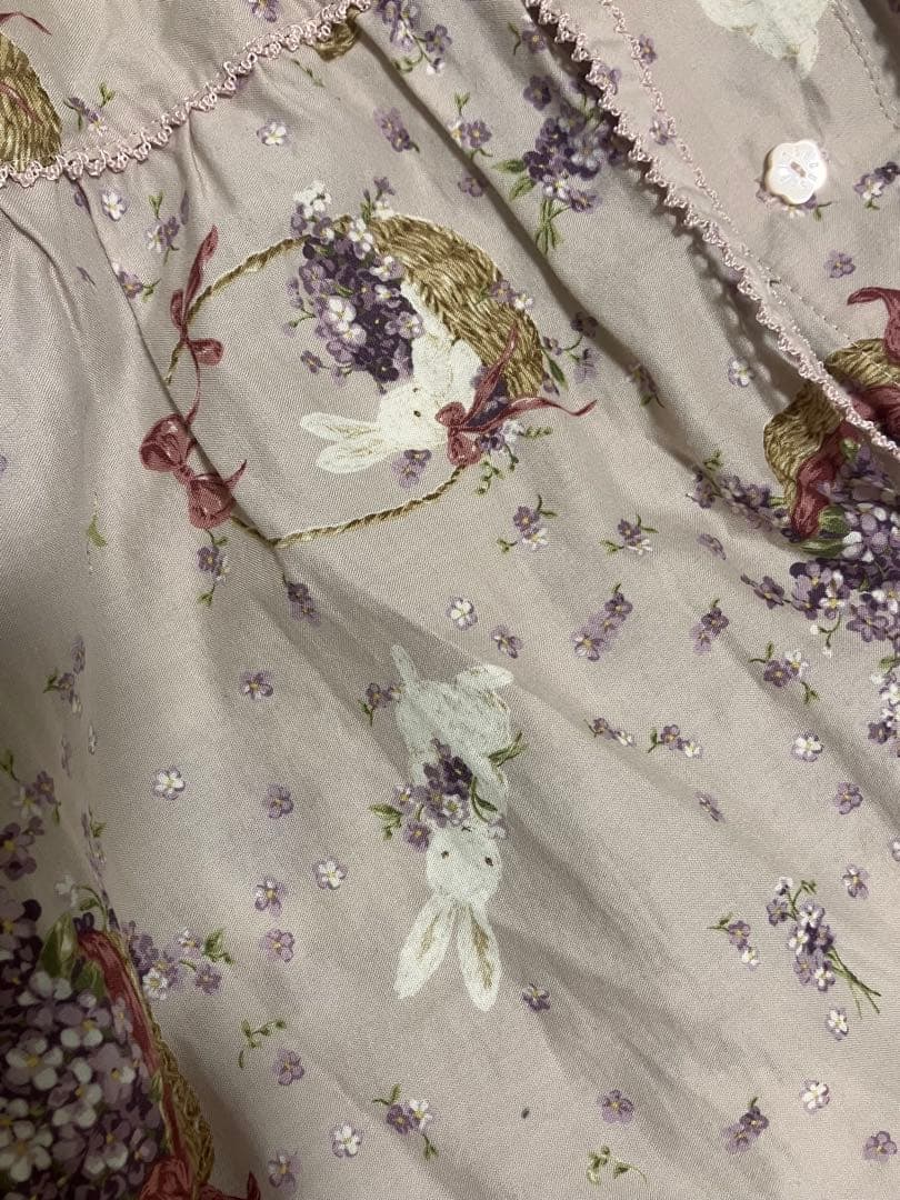 PINK HOUSE わすれな草とうさぎ柄スカート ピンク ピンクハウス