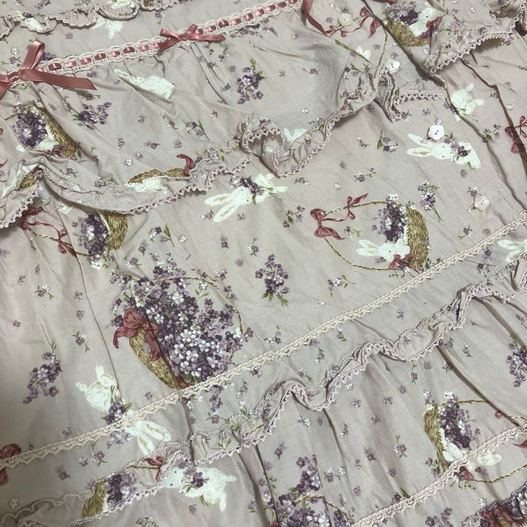 PINK HOUSE わすれな草とうさぎ柄スカート ピンク ピンクハウス