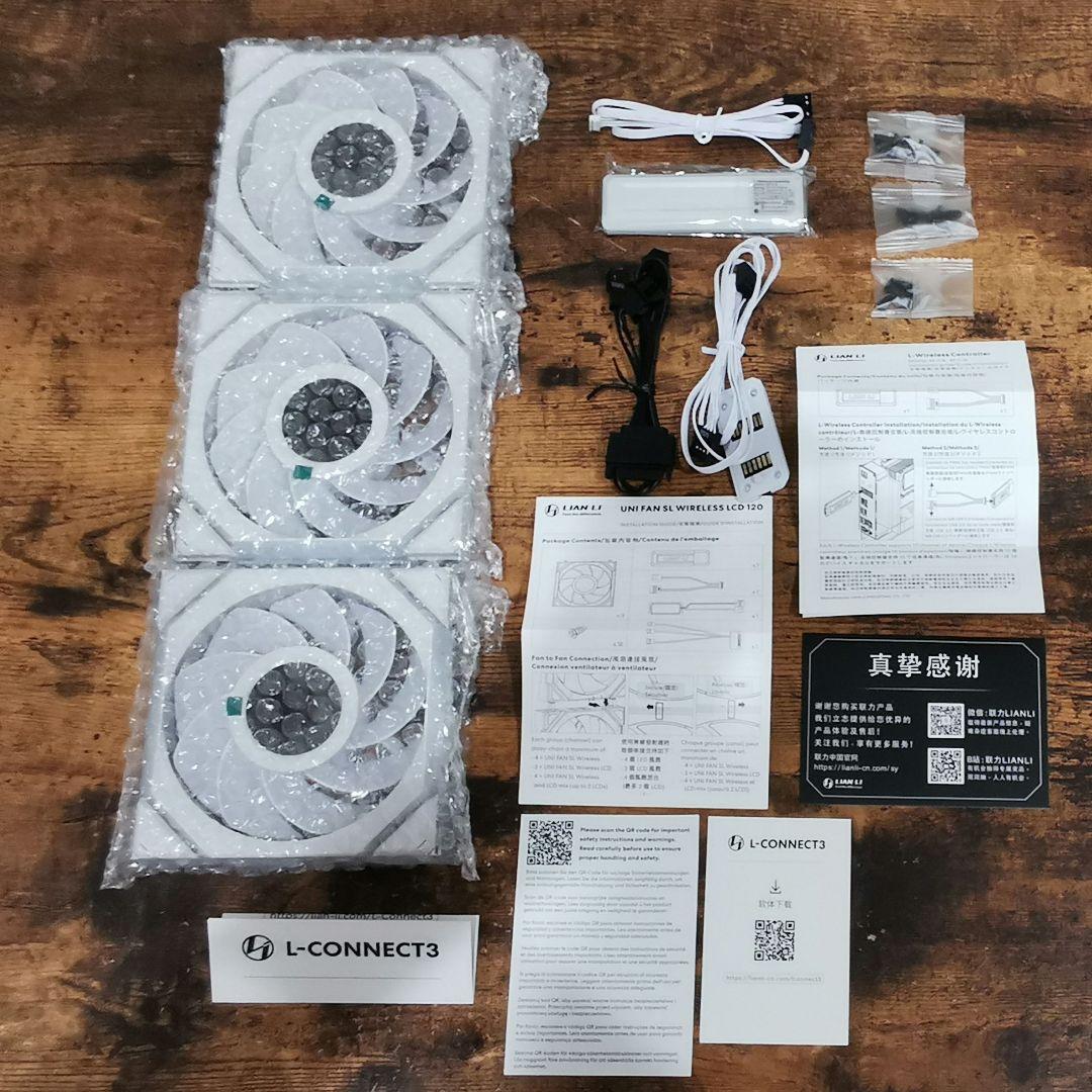 PC用ファン・クーラー LianLi UNI FAN SL Wireless LCD120Reverse