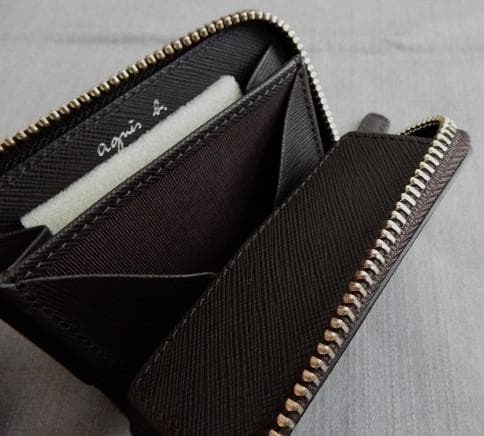 agnes b.カードミニ財布　L字ファスナーウォレット