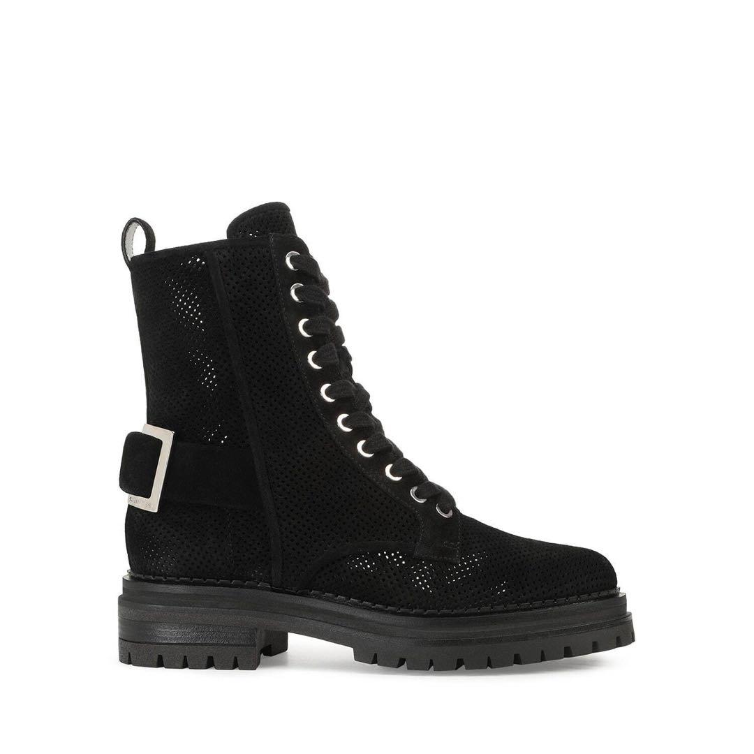 極美品✨セルジオロッシ バイカープリンス レースアップブーツ 黒 36 1/2