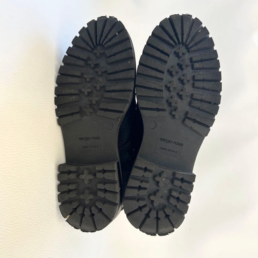 極美品✨セルジオロッシ バイカープリンス レースアップブーツ 黒 36 1/2