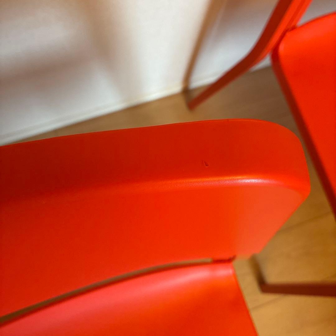 IKEA 椅子　スタッキングチェア　オレンジ　廃盤