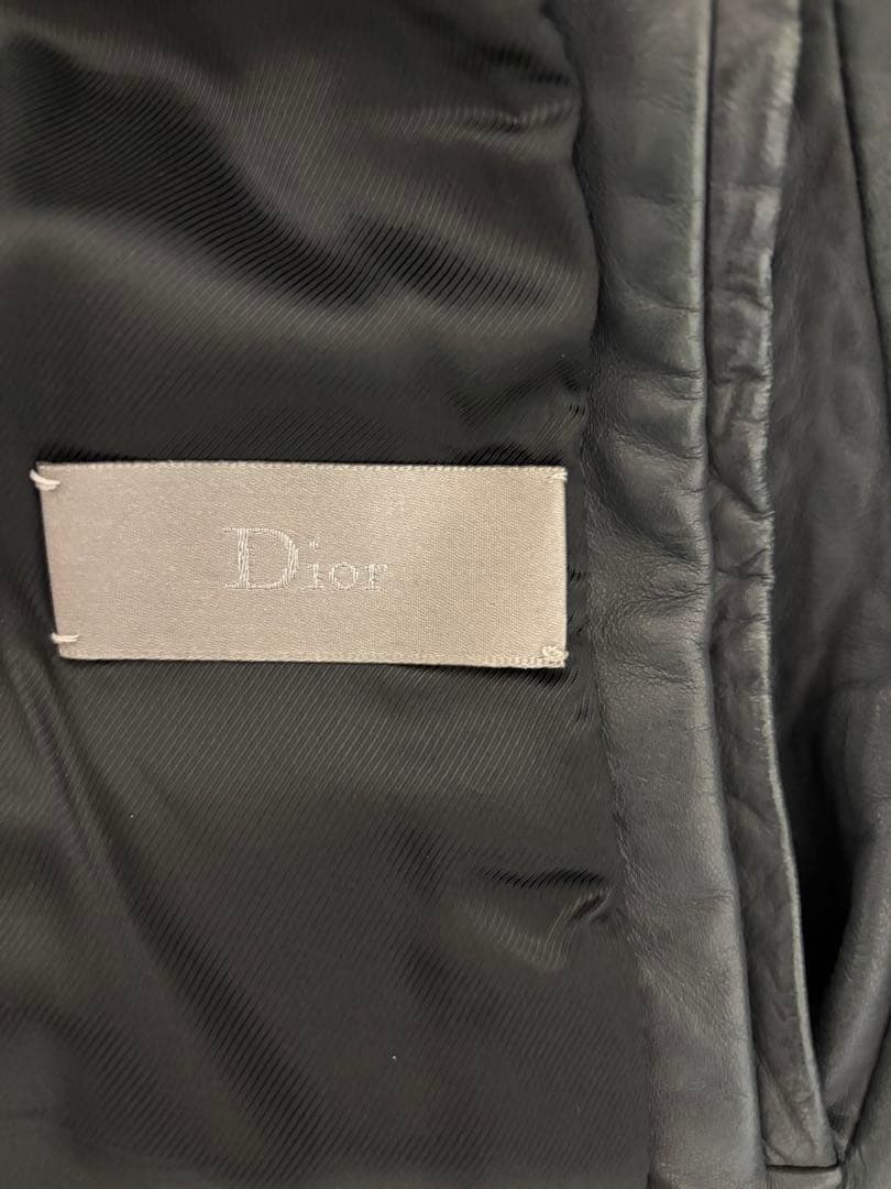 期間限定 Dior Homme 06AW クロスポケットレザージャケット グレー