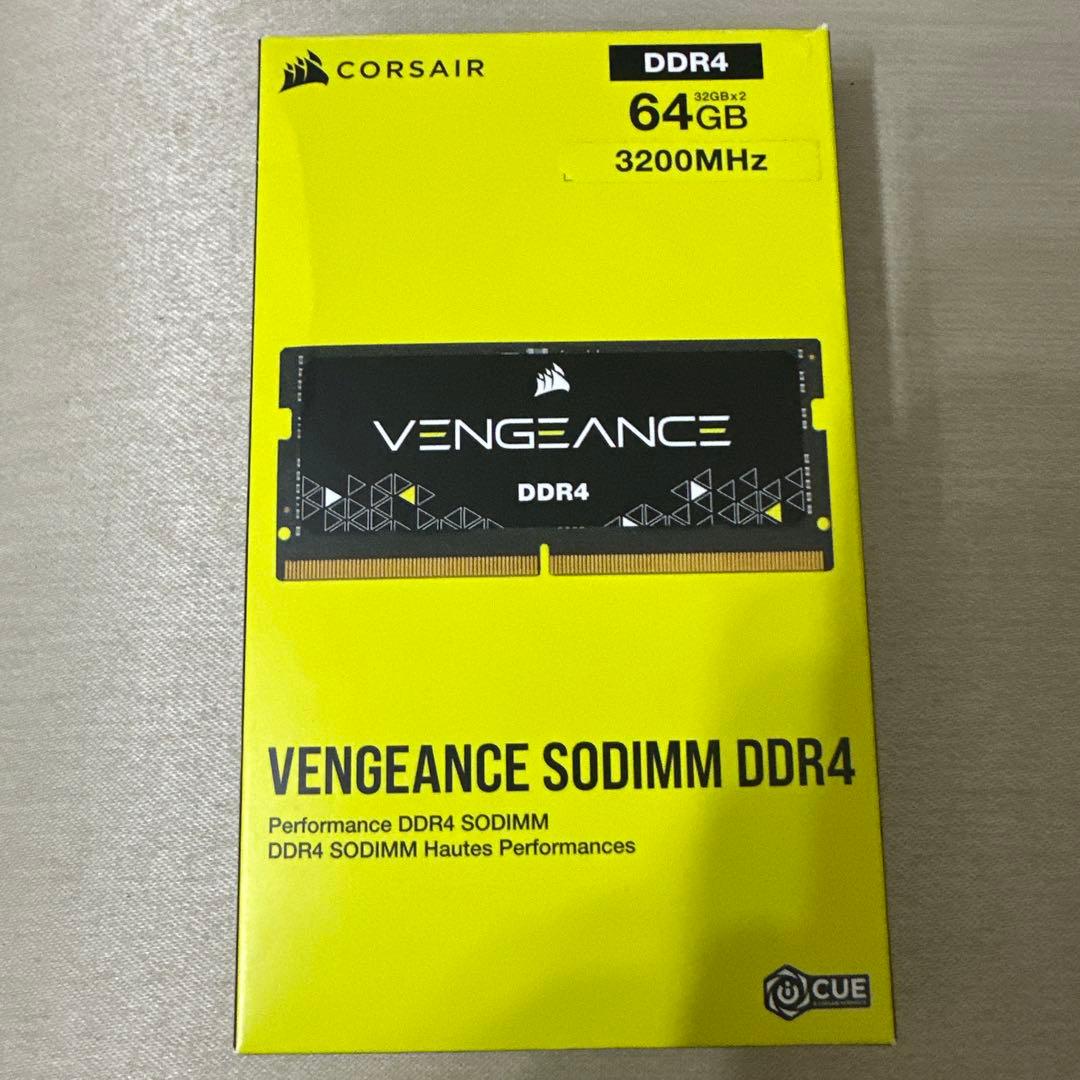 メモリー CORSAIR DDR4 64GB(32GB*2) 3200MHz SODIMM