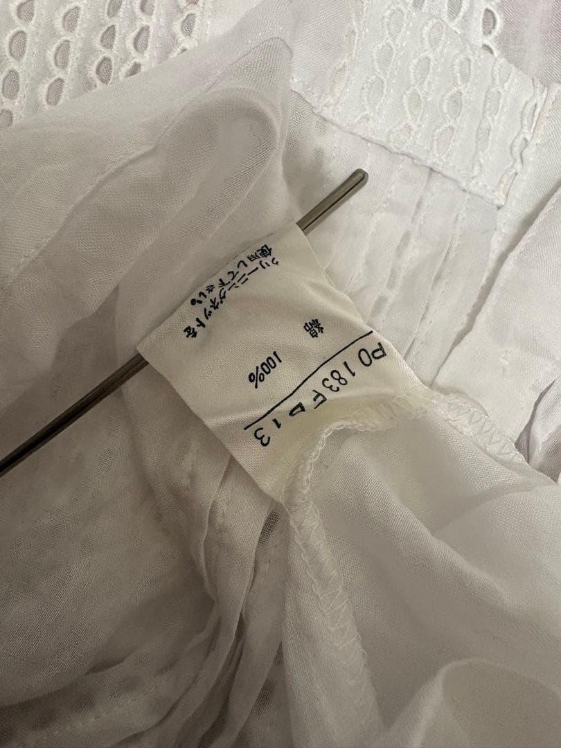 ピンクハウス 綿ローン 段々レース襟 ブラウス カネコイサオ