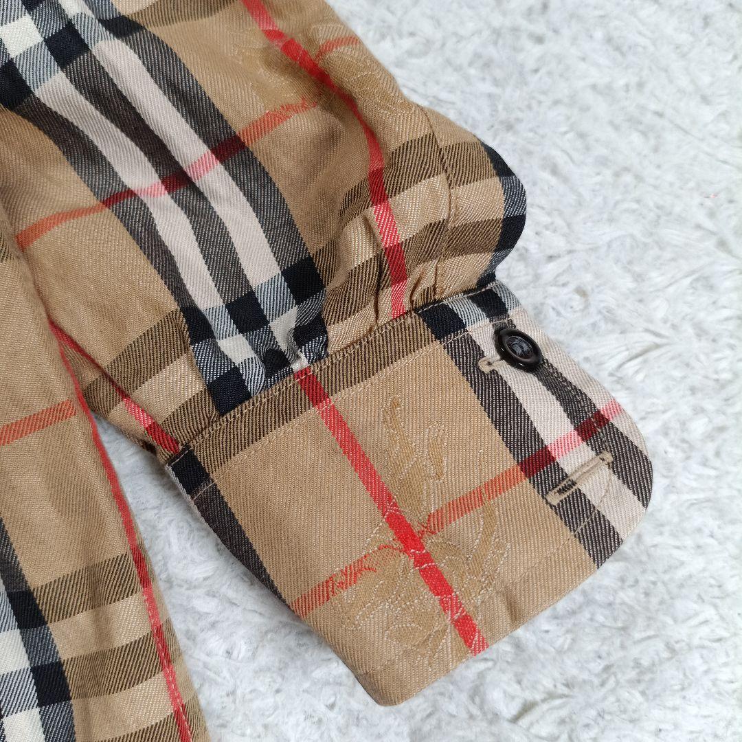 美品✨バーバリー　ノバチェック　全面シャドーホース　長袖ドレスシャツ L