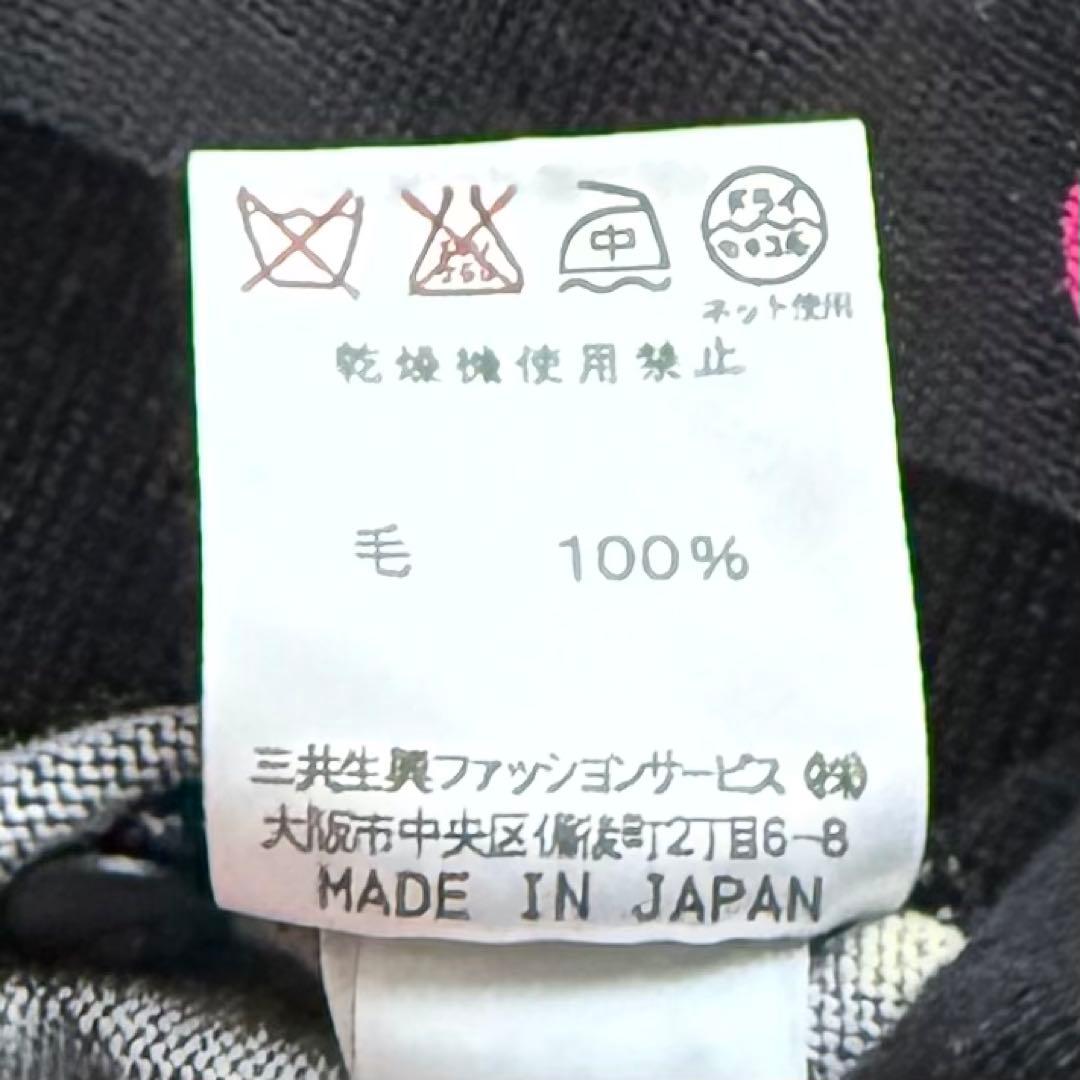 美品☆LEONARD ニット トップス 2way トリム 花柄 総柄 黒 L