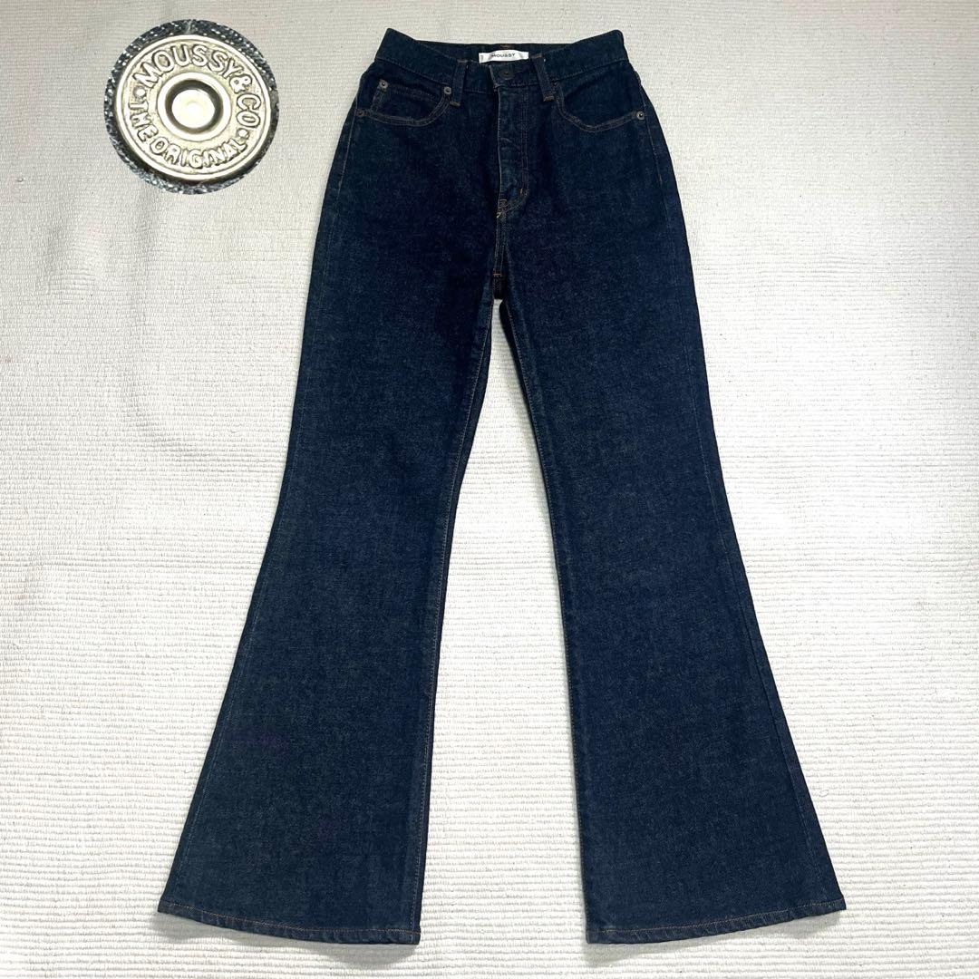 美品　マウジー　MVS FLARE フレアデニムパンツ　ストレッチ　日本製　24
