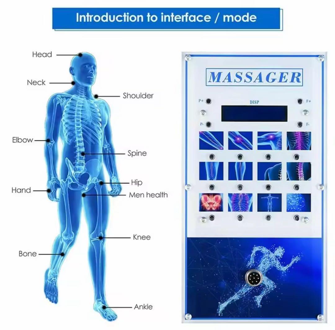体外衝撃波　電気衝撃波マッサージ機 ポータブルケース付　腰痛　骨折　ED対策