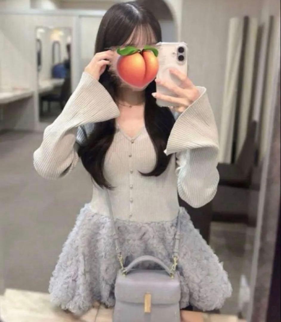 Rirandture チュールバルーンペプラムニット