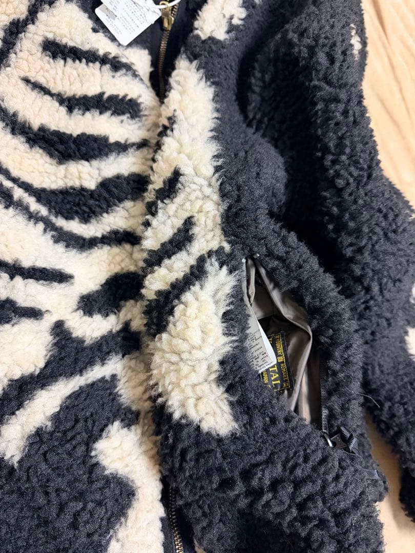 未使用 ２面用 スケルトン フリースジャケット スカル骨 スカジャン スタジャン