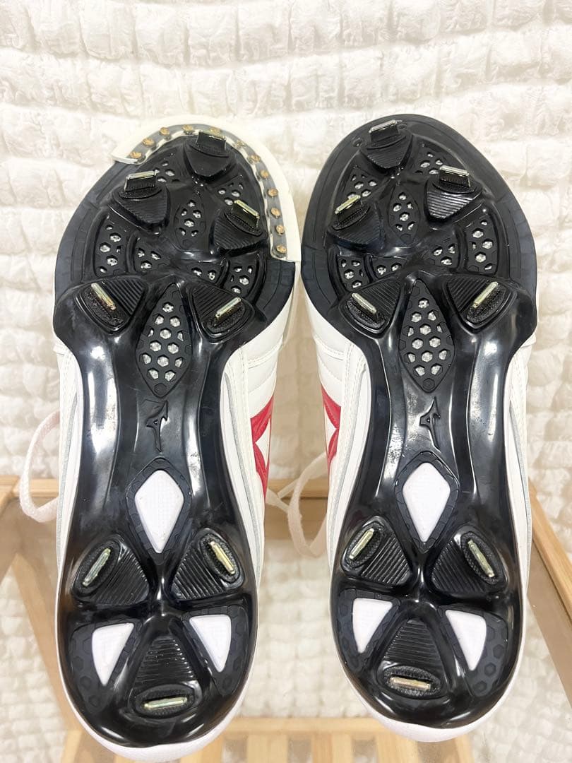 【新品オーダー品‼️】Mizuno スパイク　グローバルエリート　ホワイト/レッド