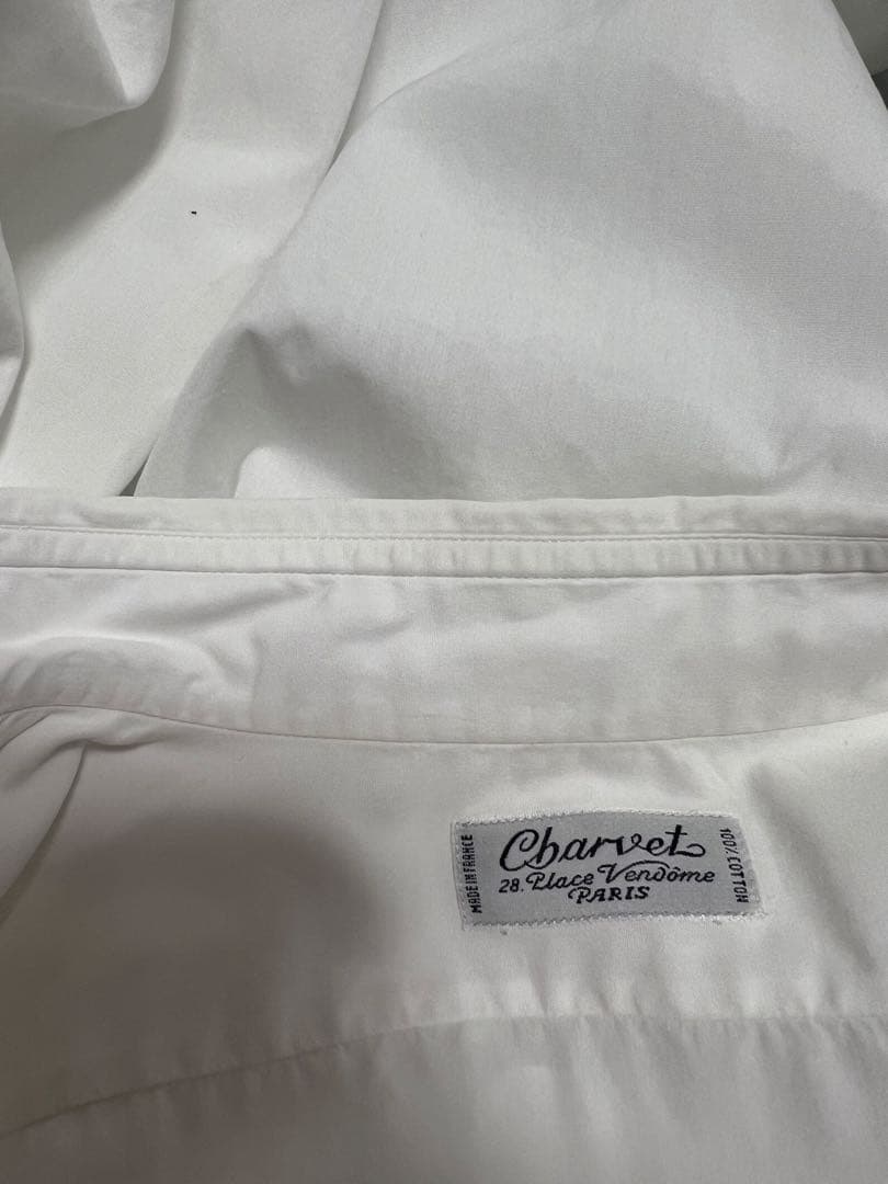 CHARVET シャツ ホワイト レギュラーカラー シャルべ 42 無地