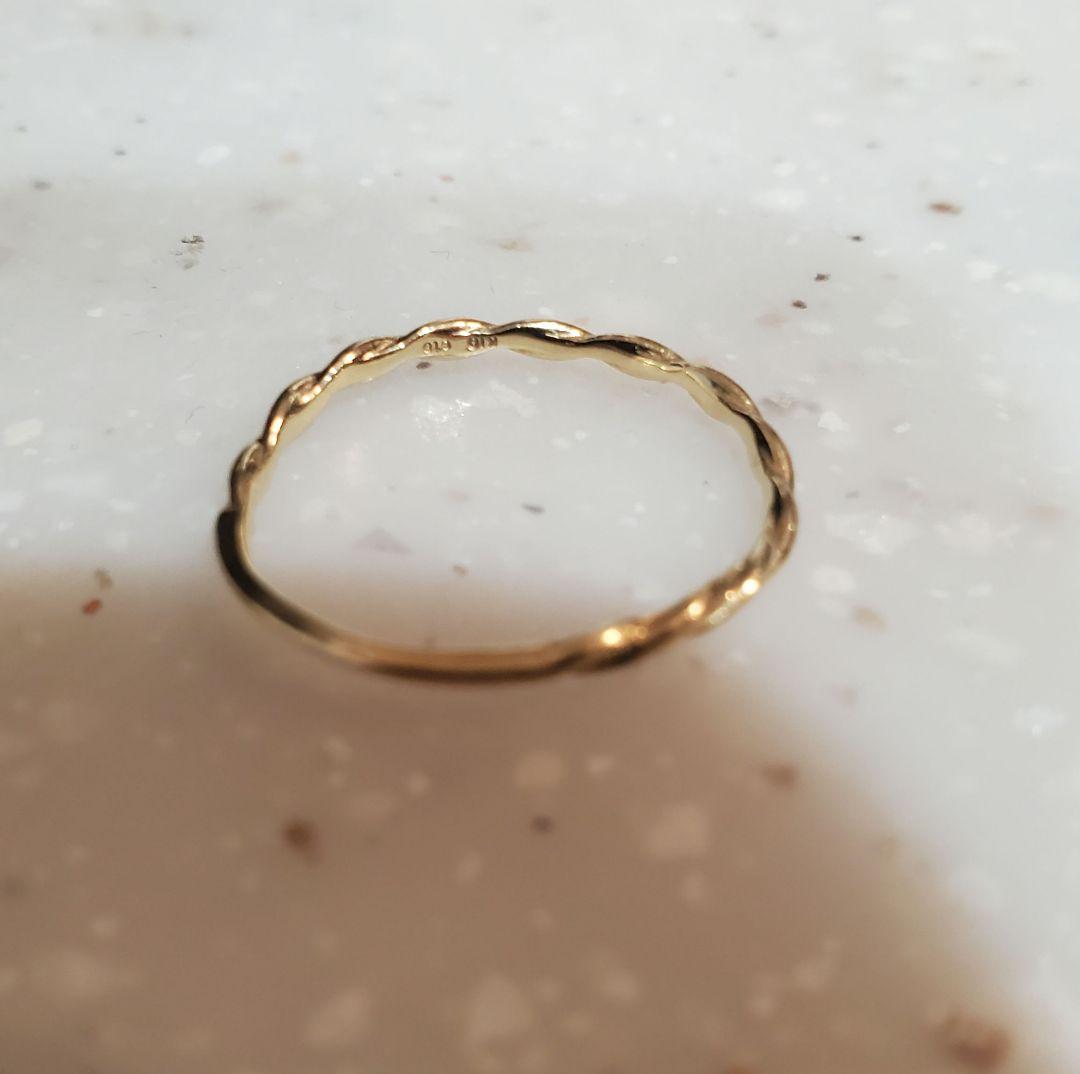 ete K10 YG レイヤード ツイストリング 13号