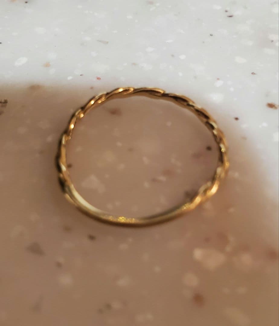 ete K10 YG レイヤード ツイストリング 13号