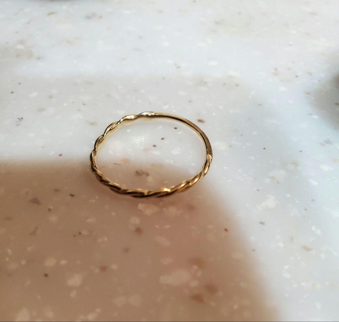 ete K10 YG レイヤード ツイストリング 13号