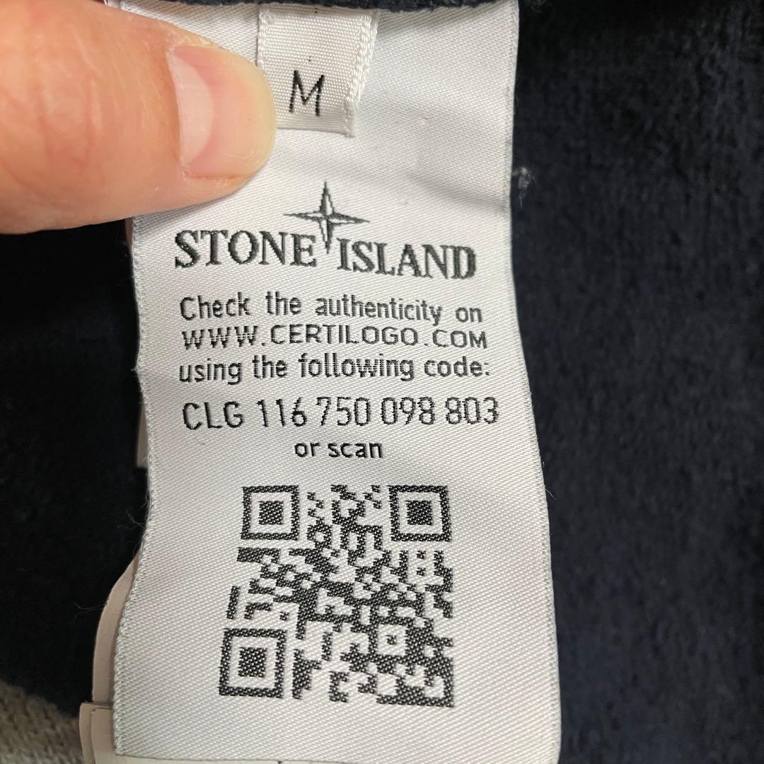 STONE  コットン　クルーネック　トレーナー　ネイビー　Mサイズ