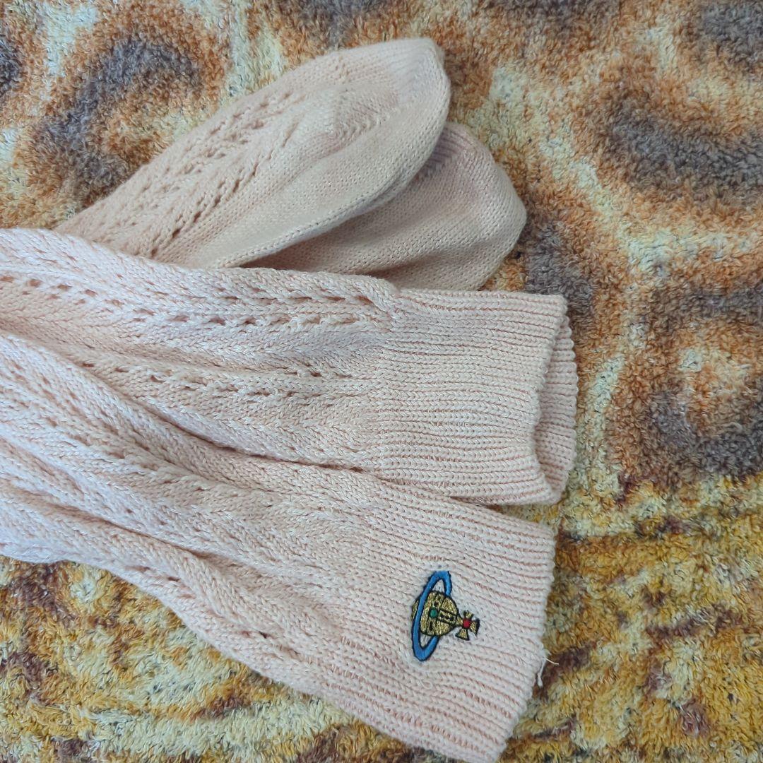 値下 レア ヴィヴィアンウエストウッド　クロシェ編み　ニーハイソックス　3本