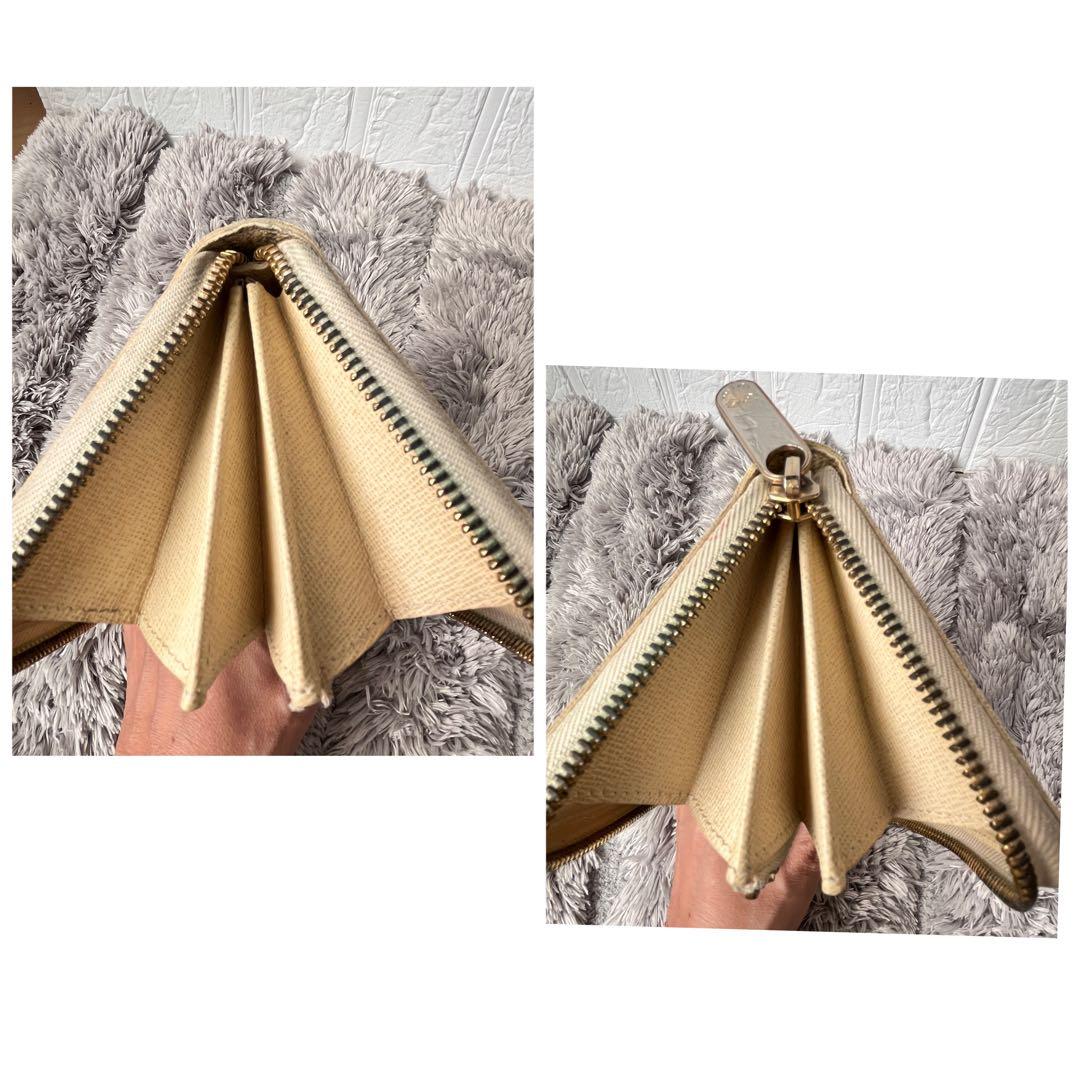 ルイヴィトン　ダミエアズール　ジッピーウォレット　長財布　ホワイト