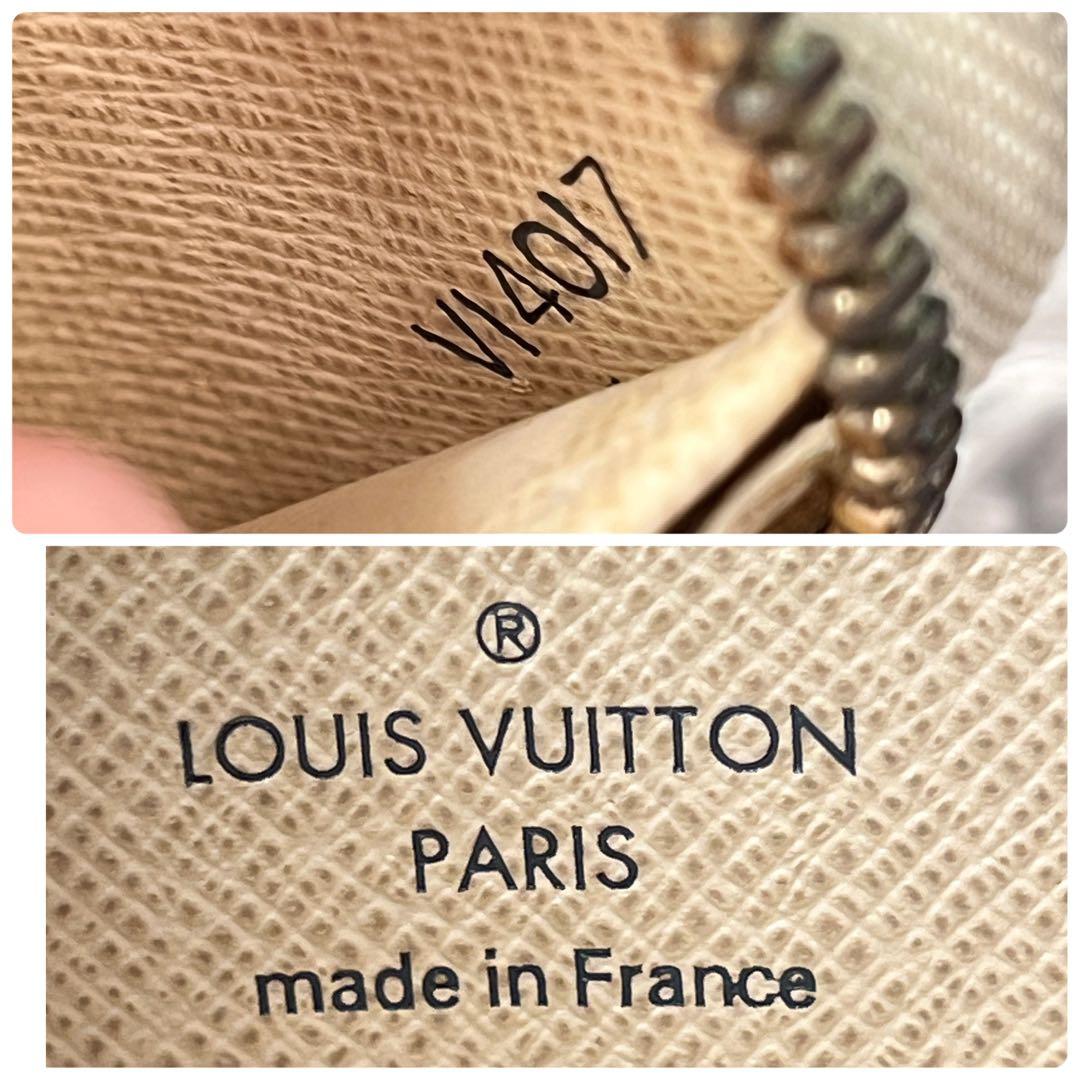 ルイヴィトン　ダミエアズール　ジッピーウォレット　長財布　ホワイト