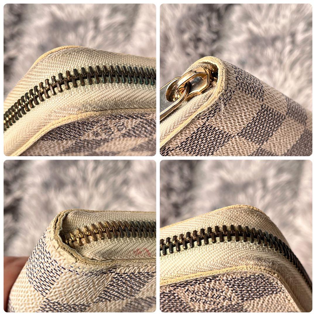 ルイヴィトン　ダミエアズール　ジッピーウォレット　長財布　ホワイト