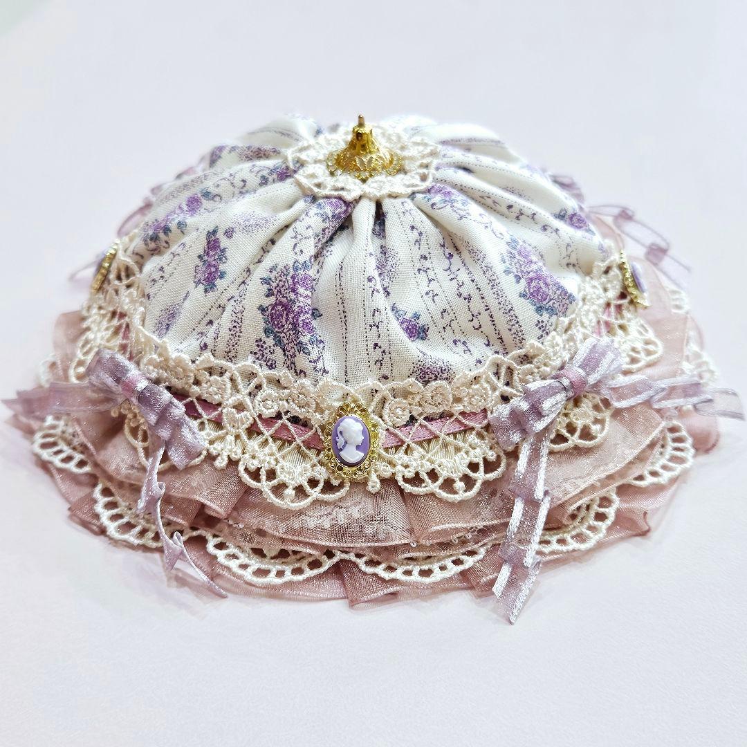 ハンドメイド ミニチュア 傘 ドール用 クラロリ 姫系 ロリータ ローズ柄