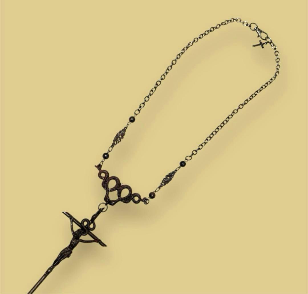 d*7様 1点物★ジャンポールゴルチエ★スネーククロスアンティークブロンズネック