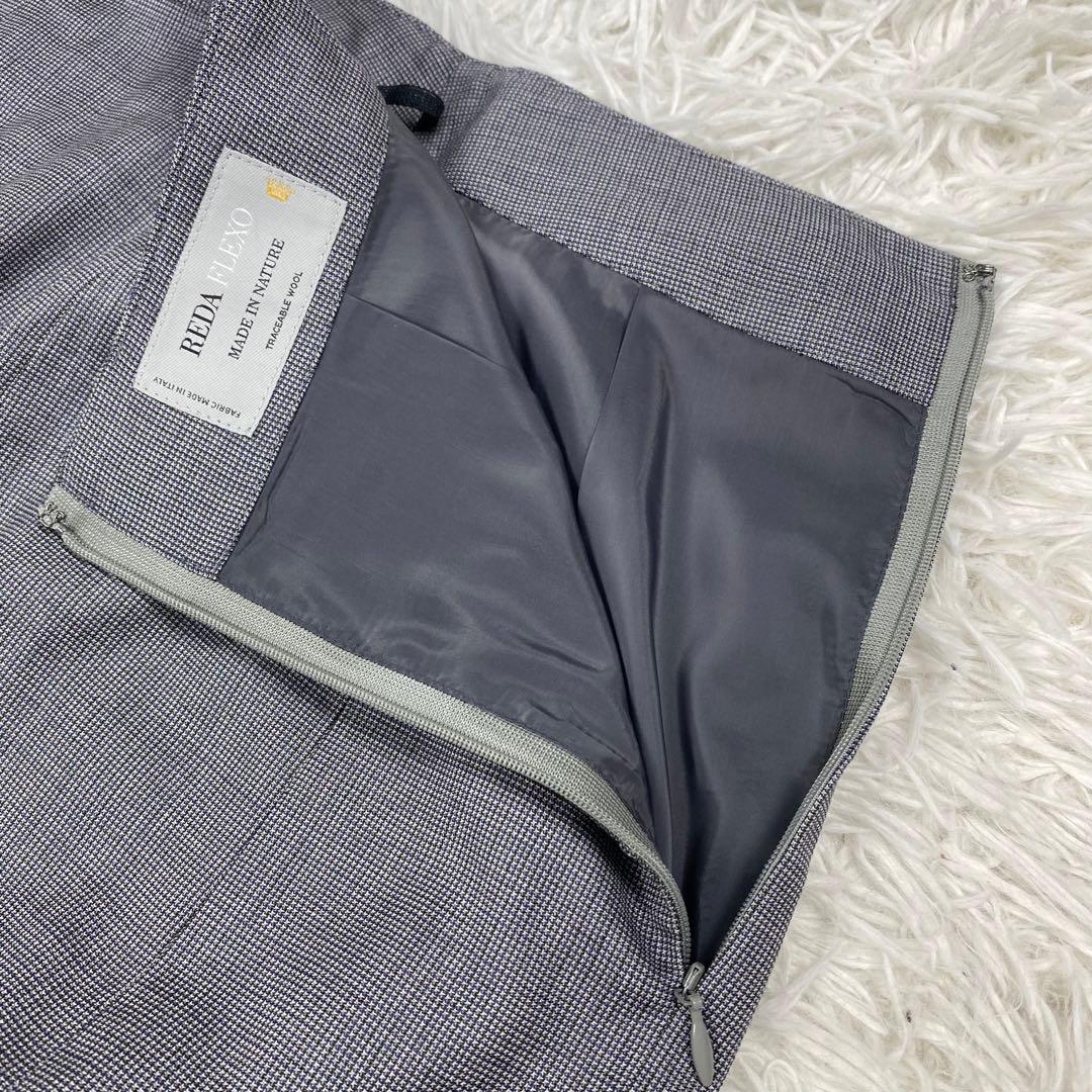 未使用　REDA オリヒカ　スーツ　3点　スリーピース　ノーカラー　千鳥　パンツ