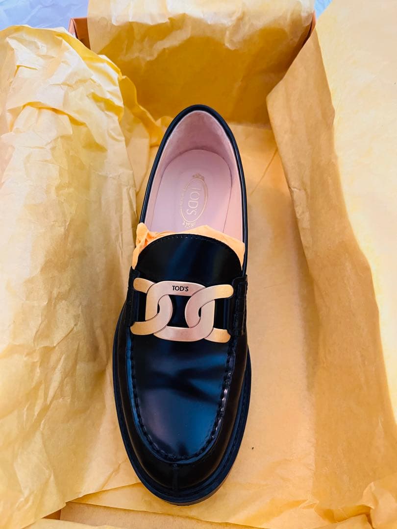 【美品】TOD'S トッズケイトローファーブラック サイズ37