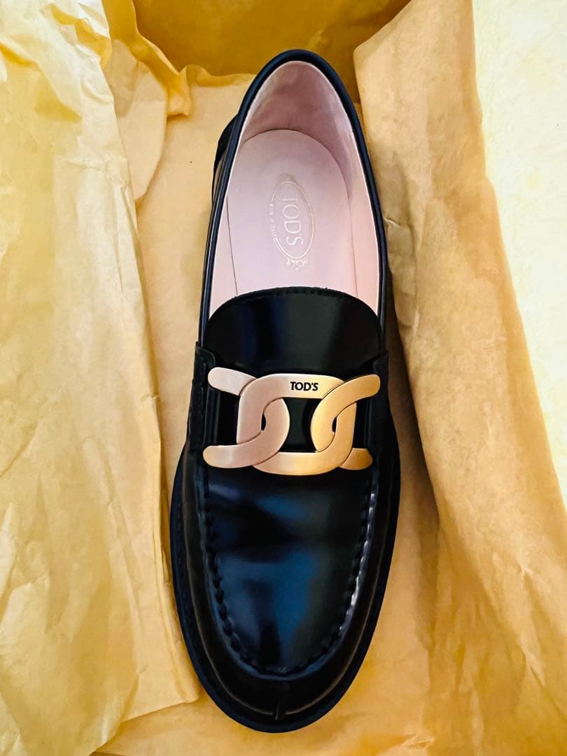 【美品】TOD'S トッズケイトローファーブラック サイズ37