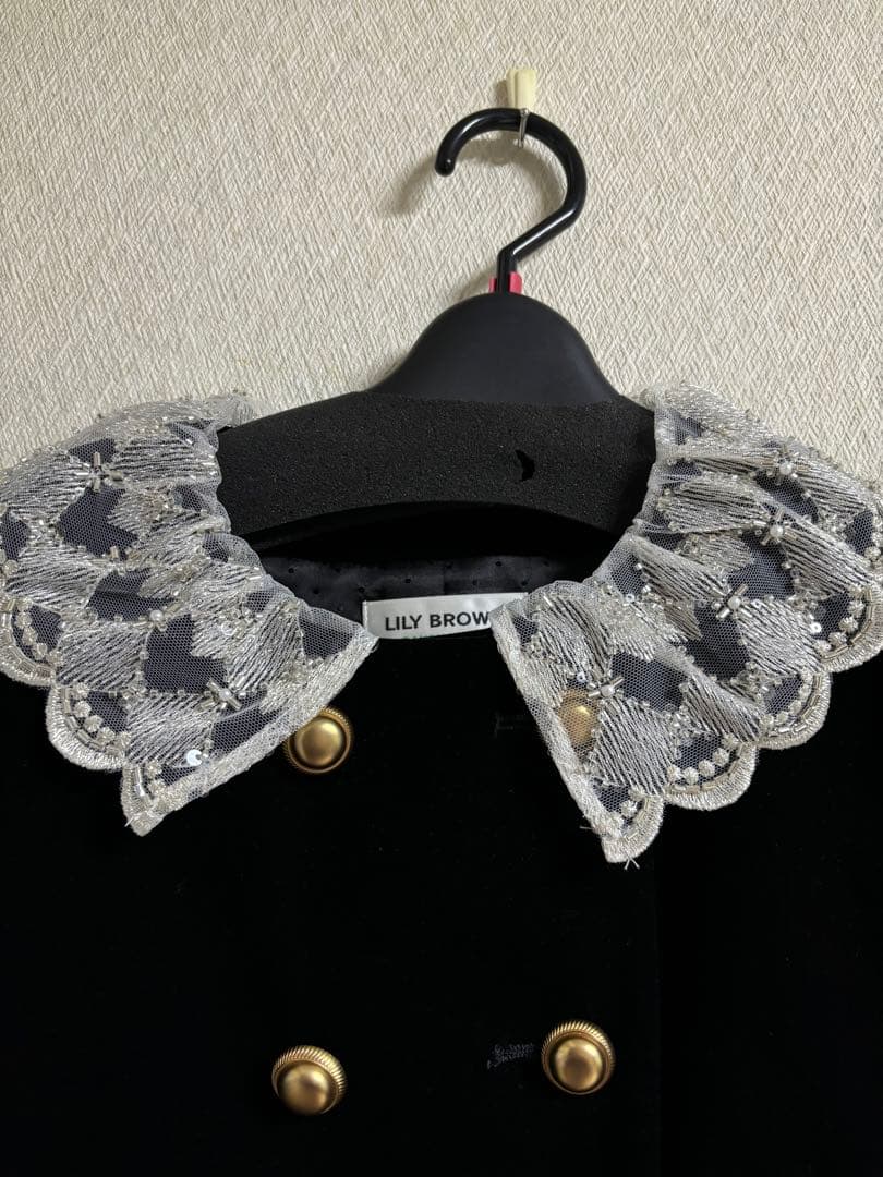 L.B CANDY STOCK]スカラップビジューアタッチドジャケット