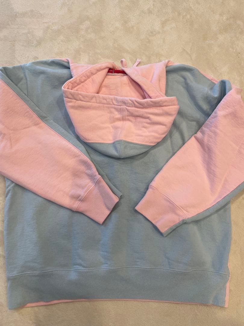 うなぎSupreme パーカー L ピンク/水色　売り切り交渉可能