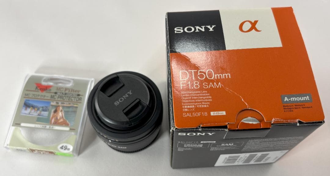 Sony SAL50F18 50mm F1.8 レンズ 保護フィルター付き