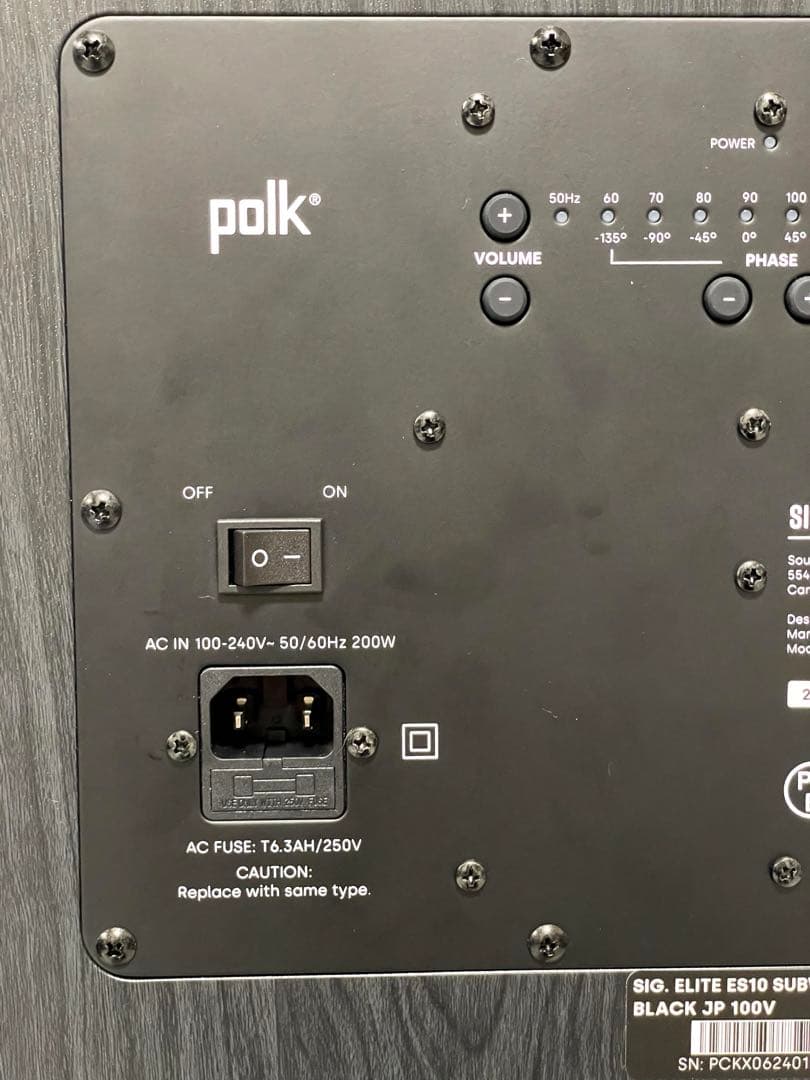 美品 Polk Audio サブウーファー ES10SW