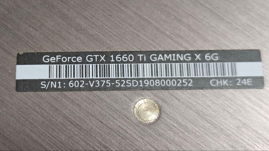 ★中古品★MSI GeForce GTX 1660 Ti GAMING X6G