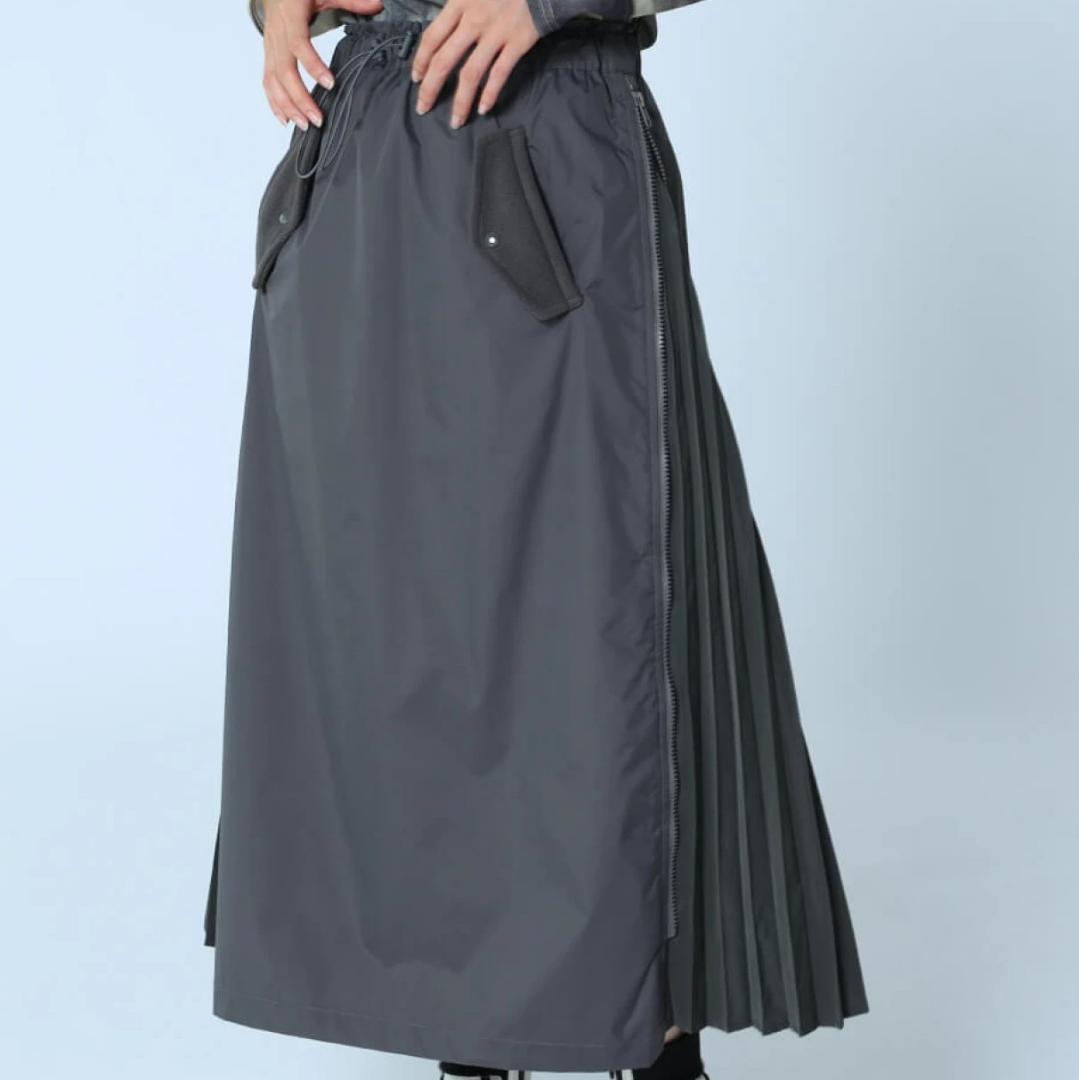 LASUD（ラシュッド）新品ジップインプリーツスカート：定価19,500円