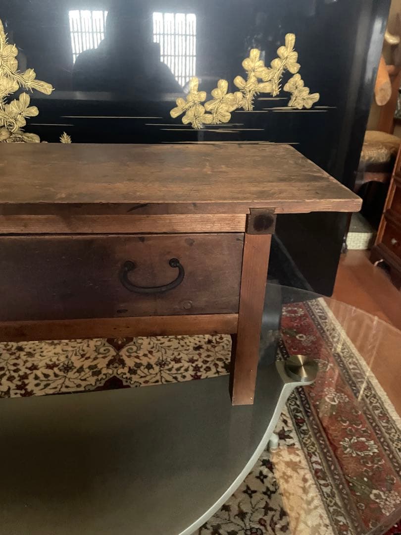 座卓　文机　骨董　古い家具