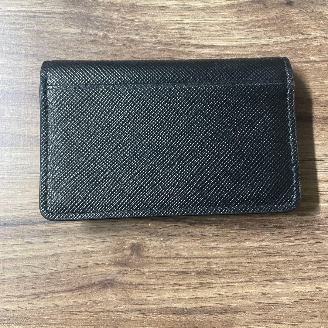 PRADA カードケース　名刺入れ　三角ロゴ　サフィアーノレザー　黒