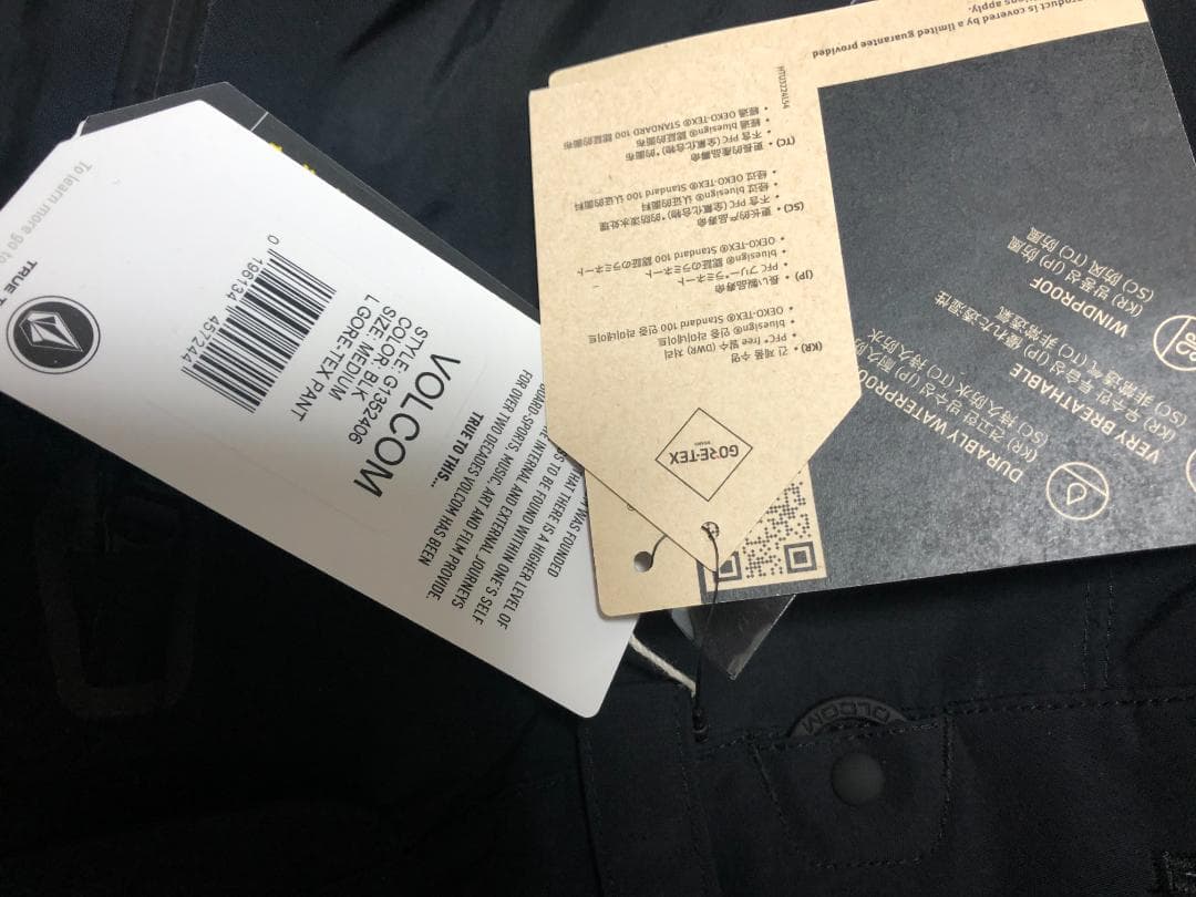 未使用 VOLCOM L GORE-TEX パンツ ブラック 黒 M ボルコム