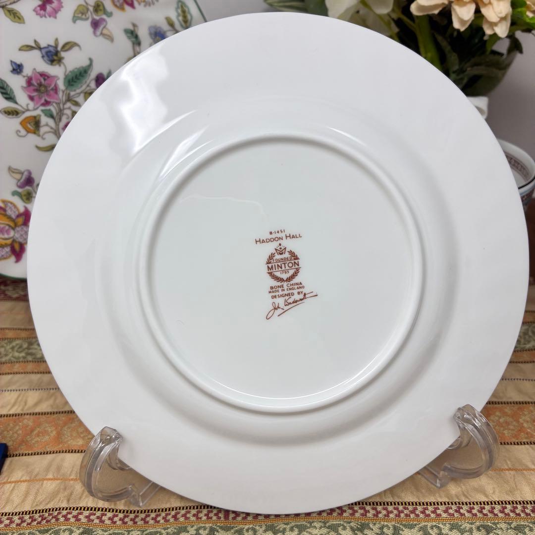 ミントン　ハドンホール　ケーキ皿　グリーン　5枚セット