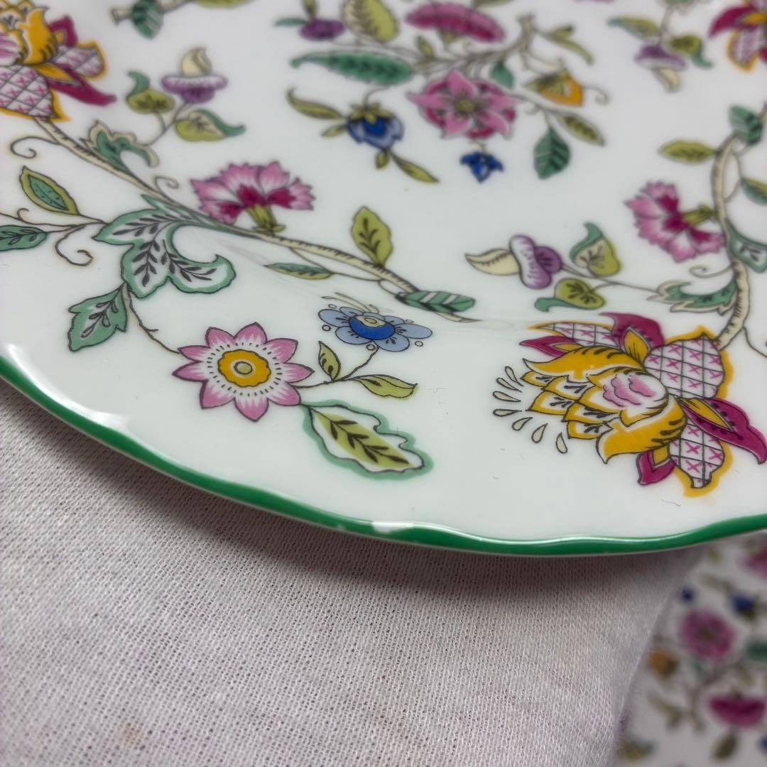 ミントン　ハドンホール　ケーキ皿　グリーン　5枚セット