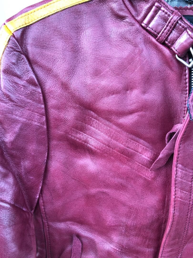 [訳あり]新品 Schott シングルライダースレザージャケット エンジ/M