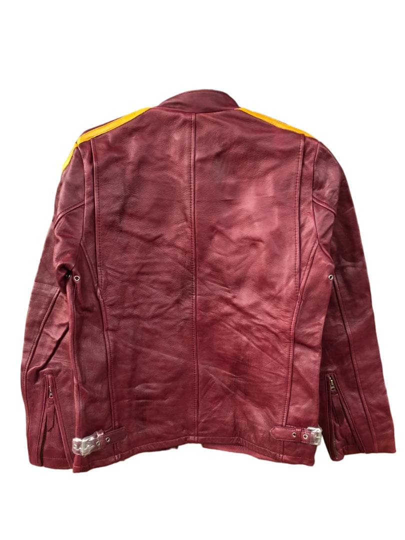 [訳あり]新品 Schott シングルライダースレザージャケット エンジ/M