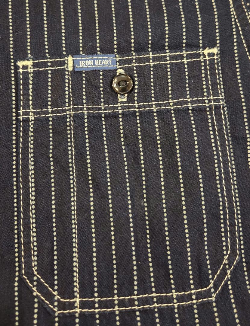 アイアンハート ウォバッシュ ワークシャツ M 美品 IRON HEART 半袖