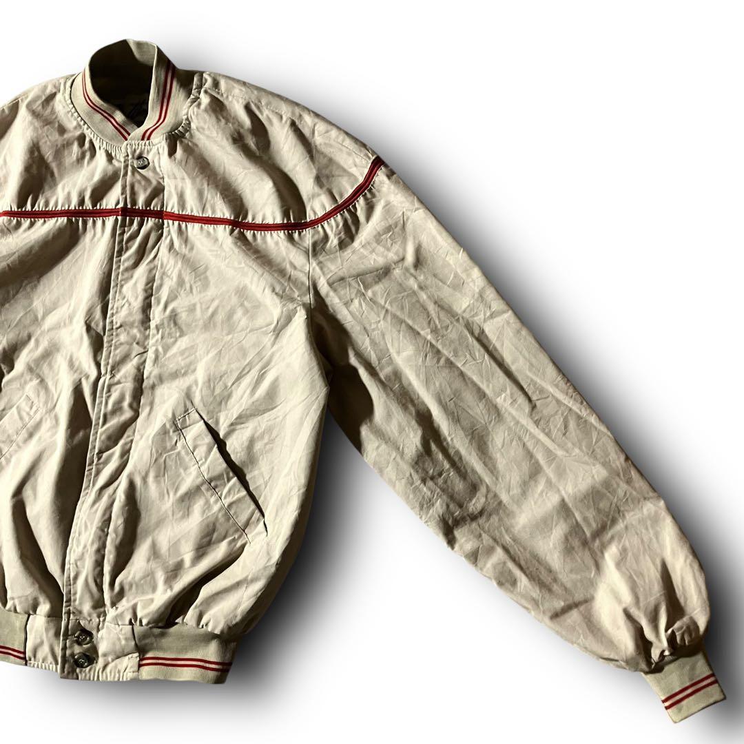 USA製80s vintageダービージャケット短丈ボンバーCBOY ベージュM