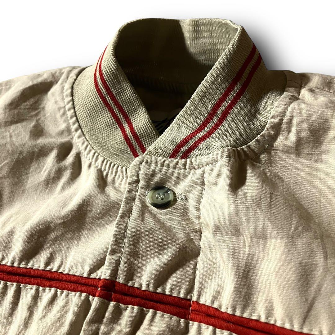 USA製80s vintageダービージャケット短丈ボンバーCBOY ベージュM